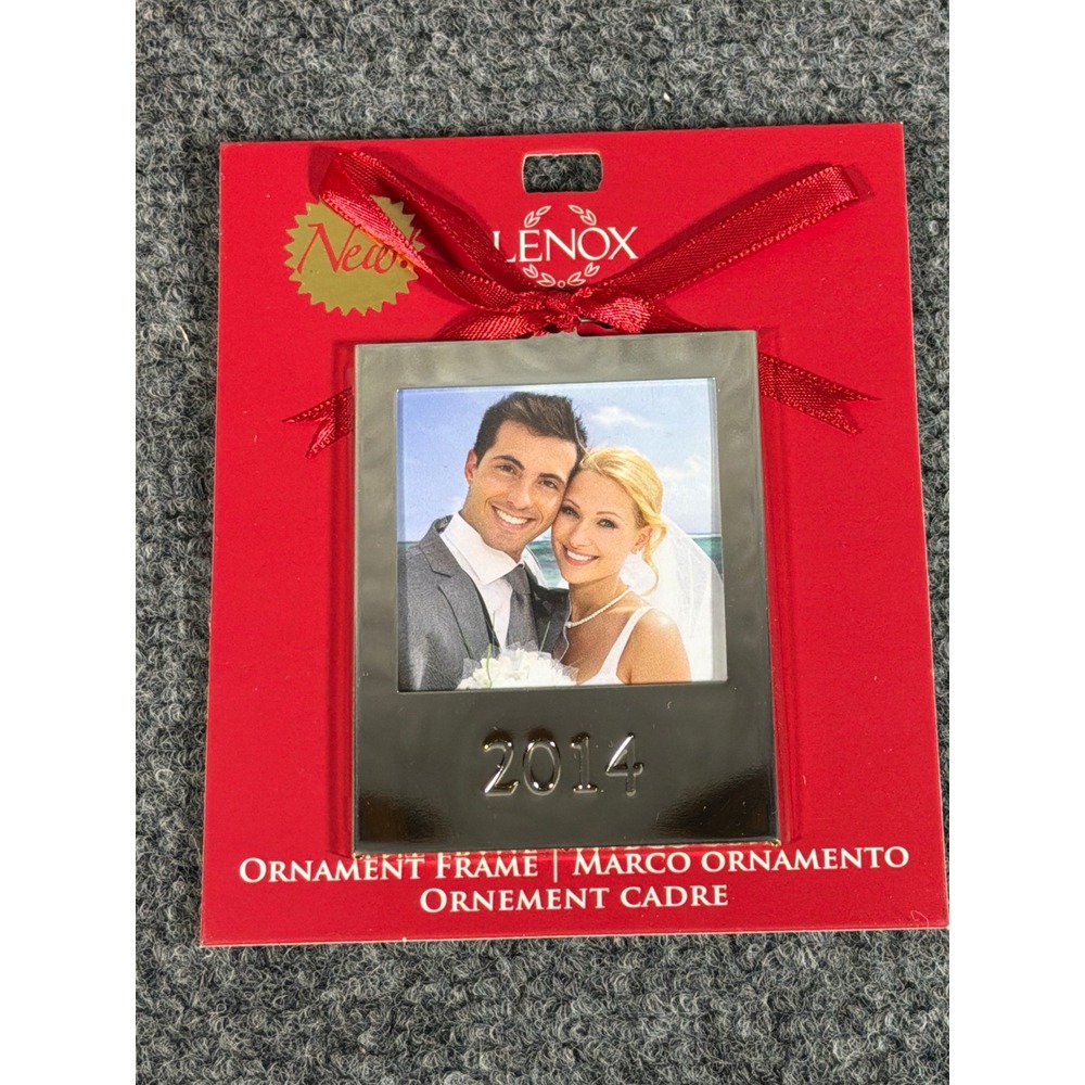 Lenox 2014 Silver Tone Metal Ornament Picture Frame 847068 New